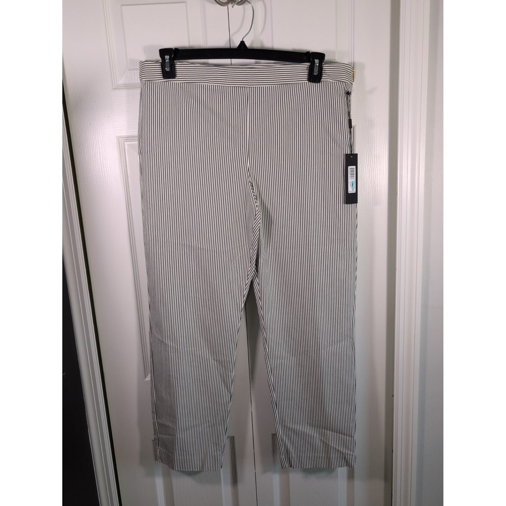 New $115 Donna Karan New York Women's Size 16 Ankle Pants Blue & White